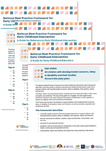 National Best Practice Framework for Early Childhood Intervention – Resources for non-practitioners