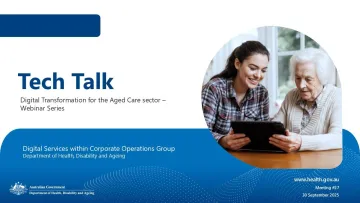 Cover image from the Digital Transformation Tech Talk – 30 September 2025 – Presentation slide