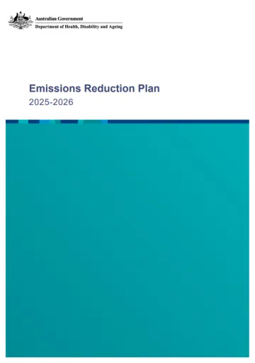Emission reduction plan 2025-2026 cover page