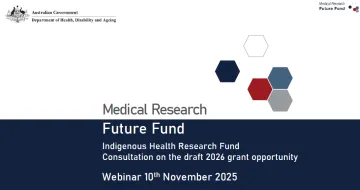Medical Research Future Fund’s Indigenous Health Research Fund 2026 grant opportunity consultation cover page