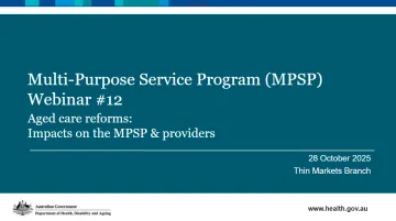 Cover page of the MPSP Reforms Webinar slides #12