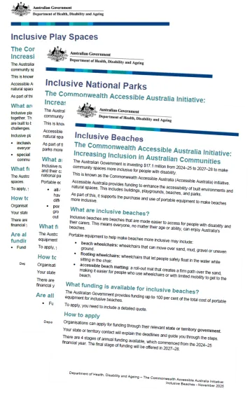 Collection of images for the Inclusive fact sheets