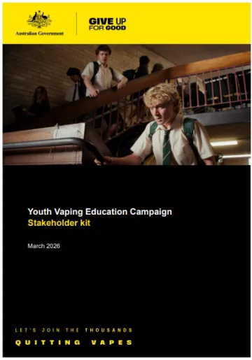 Resources about vaping | Youth vaping | Australian Government ...