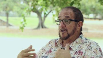 David Copley, a Kaurna Peramangk man, talking about his experience with bowel cancer.