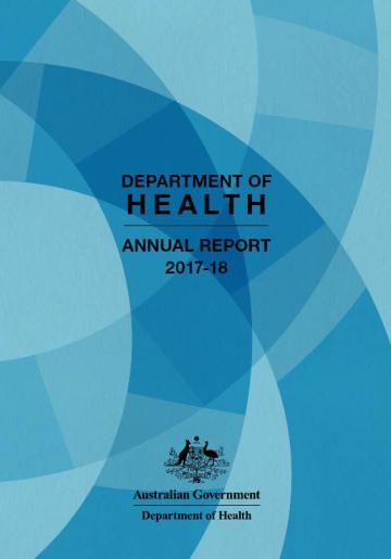 Cover of the Department of Health Annual Report 2017-18