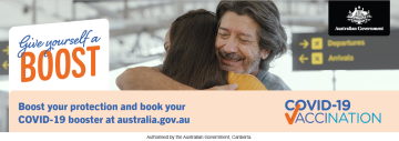 COVID-19 vaccination – out-of-home ad  – Boost (Airport)