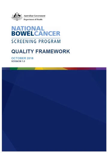 Cover image for National Bowel Cancer Screening Program policies.