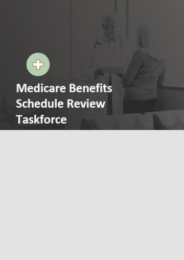 Medicare Benefits Schedule Review Taskforce cover