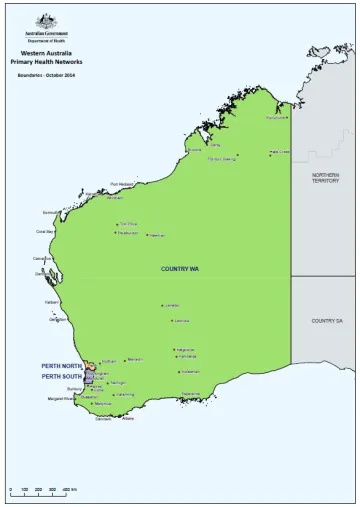 WA PHN boundary map