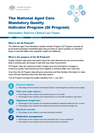 QI Program information sheets
