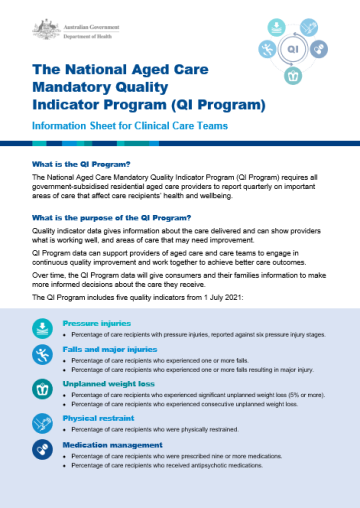 QI Program information sheets