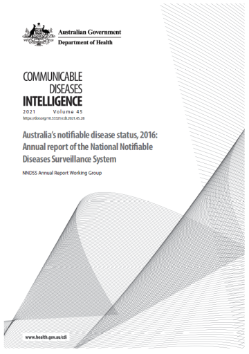 Cover image for 2016 NINDSS annual report