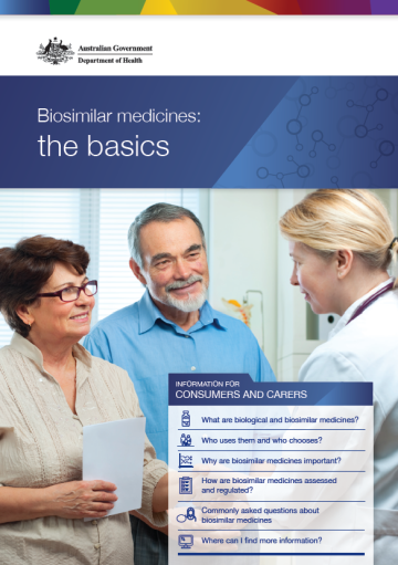 Cover image for Biosimilar medicines – The basics for consumers and carers