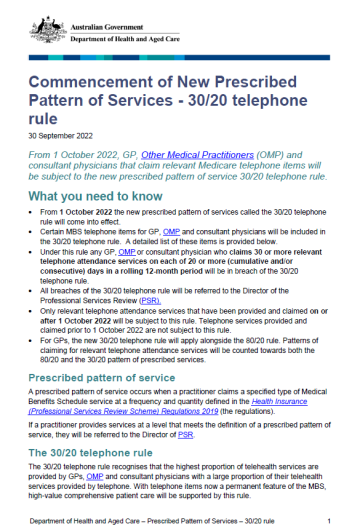 Cover image for new prescribed pattern of services collection