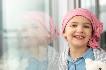 Very young girl with cancer – smiling
