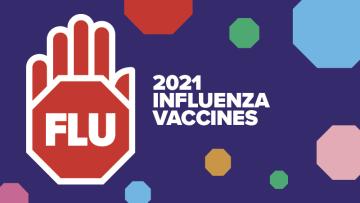 word art says FLU 2021 influenza vaccines