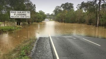 Image of flooded country road