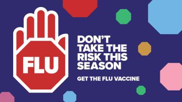 decorative word art Don't take the risk this season get the flu vaccine