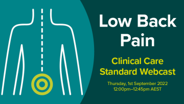 Low Back Pain Clinical Care Standard