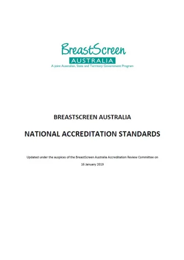 BreastScreen Australia National Accreditation Standards (NAS)