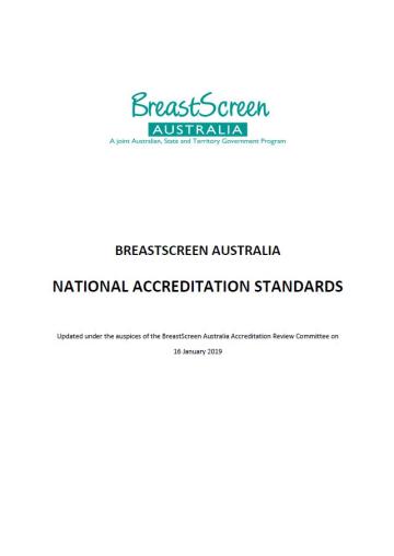 BreastScreen Australia National Accreditation Standards (NAS)