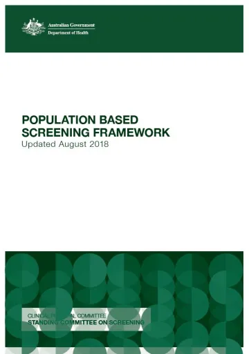 Cover image for Population based screening framework