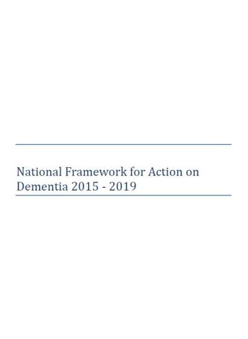 national framework for action on dementia 2015-2019 cover image