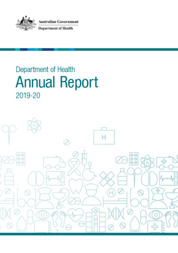 Cover image for 2019-20 Department of Health Annual Report.