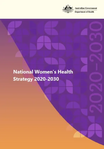 Cover image for National Women’s Health Strategy 2020–2030