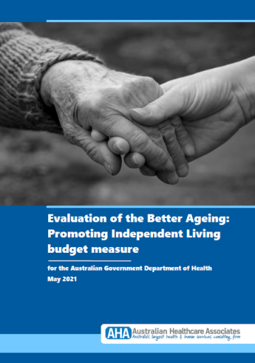 Cover for the Evaluation of the better ageing report