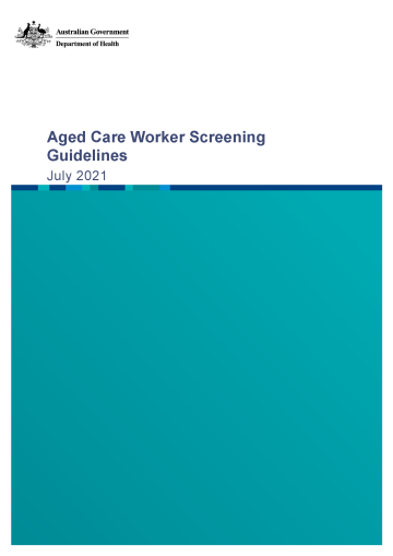 Aged Care Worker Screening Guidelines