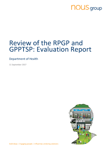Review of the RPGP and GPPTSP: Evaluation Report