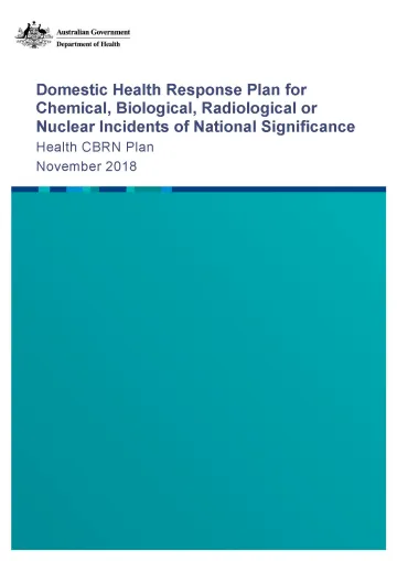 Domestic Health Response Plan for Chemical, Biological, Radiological or Nuclear Incidents of National Significance (CBRN Plan)