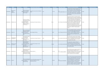 Cover page Natural Therapies Review – Tranche 2 submitted evidence
