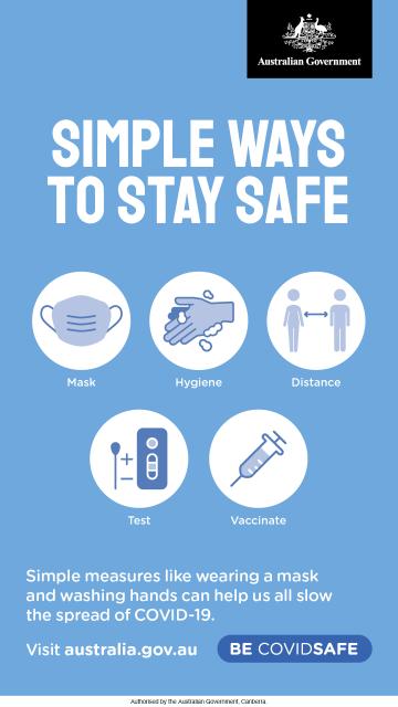 COVID-19 - COVIDsafe behaviours (stay safe)