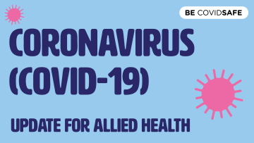 COVID-19 response update for allied health practitioners - 2 April