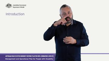 COVID-19 Emergency Response Plan for People with Disabilities – Introduction – Auslan