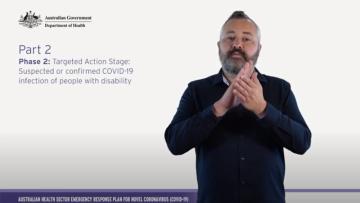 COVID-19 Emergency Response Plan for People with Disabilities – Suspected case of COVID-19 – Auslan