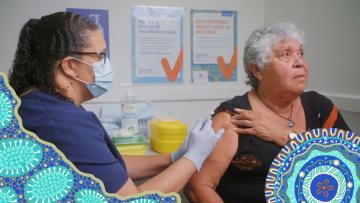 COVID-19 vaccination – Video – Aunty Eslyn gets vaccinated