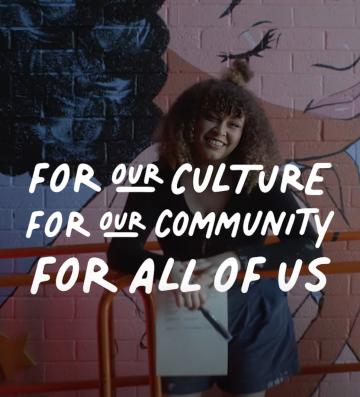 For all of us (15 second video featuring street artist and traditional artist)