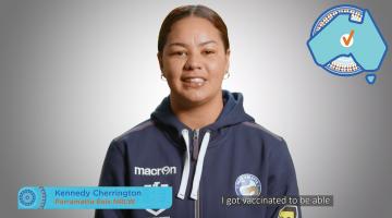 COVID-19 vaccination – Video – NRL legend Kennedy Cherrington talks about why she got her COVID-19 vaccine