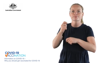 COVID-19 vaccination Auslan video screenshot