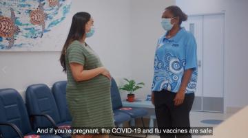 OVID-19 vaccination – Video – Nurse Natasha explains the benefit of the COVID-19 and flu vaccinations for pregnant women