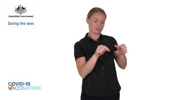 How to do a rapid antigen test from your nose – in Auslan