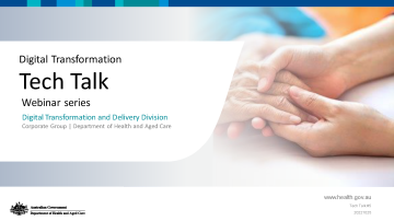 Digital transformation tech talk – 25 October 2022 – Tech Talk cover slide