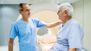Radiologist and a patient