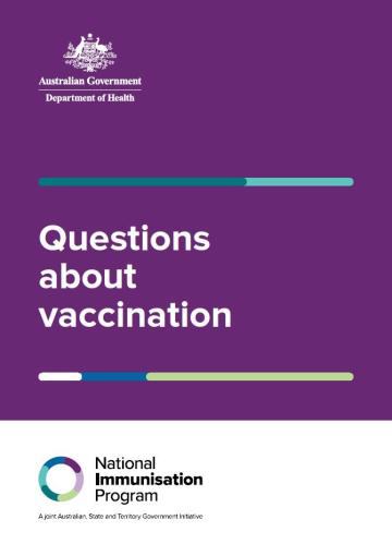 Image of a book providing answers to common questions about vaccination