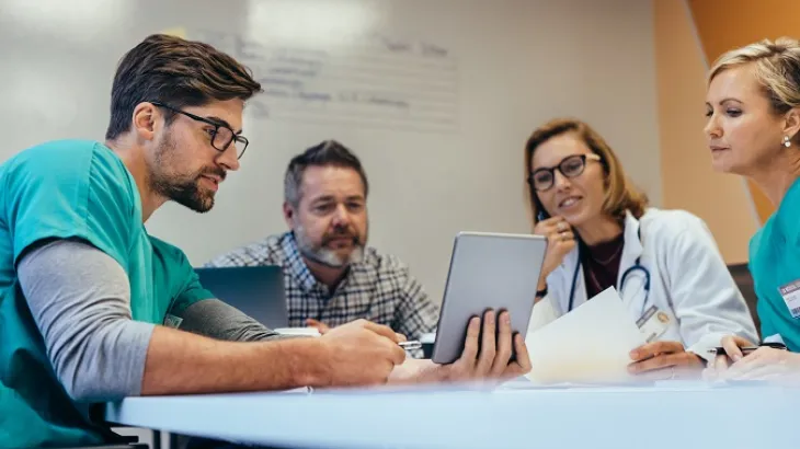 Photo of Researchers (4) in a meeting