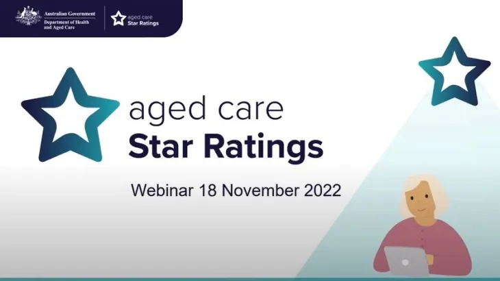 Cover image Star Ratings webinar Star Ratings information for residential aged care providers