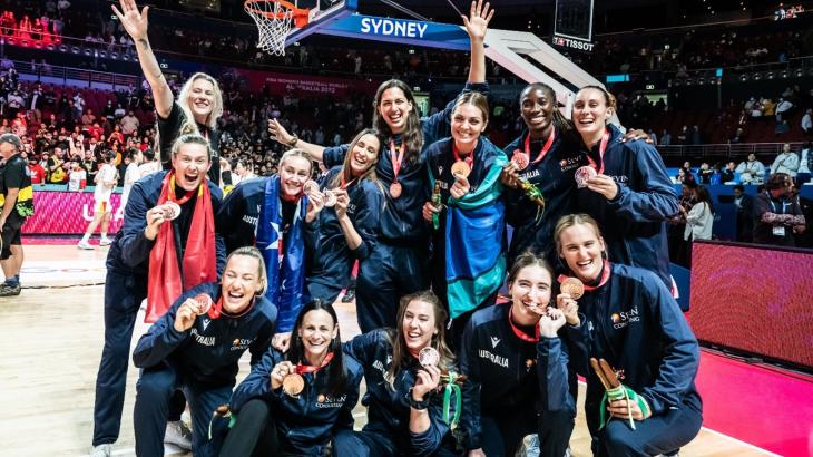 Photo of the Australian Women’s World Cup Basketball team